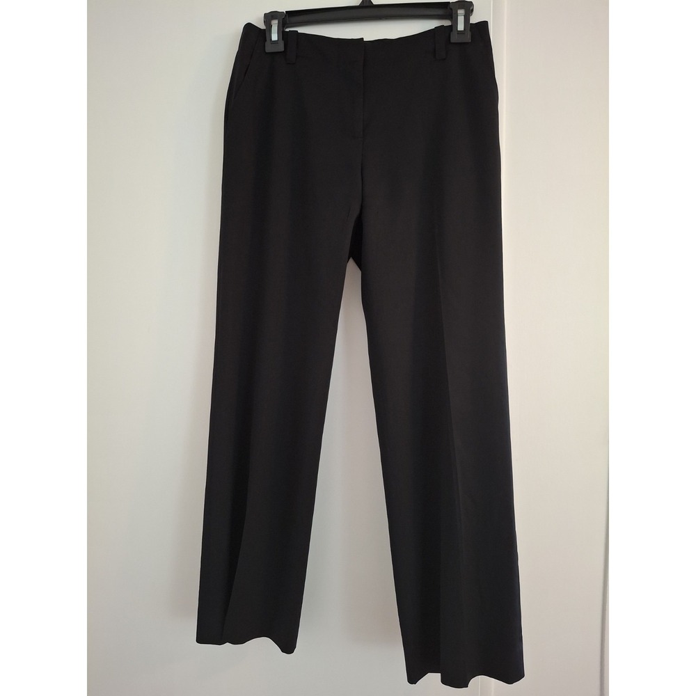 Womens J. Crew Favorite Fit Black 100% Wool Dress Pants. Size 4 Petite.